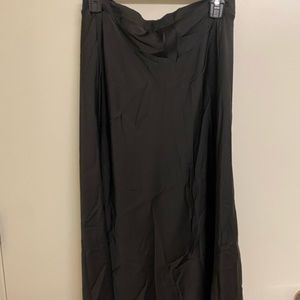 Black satin skirt